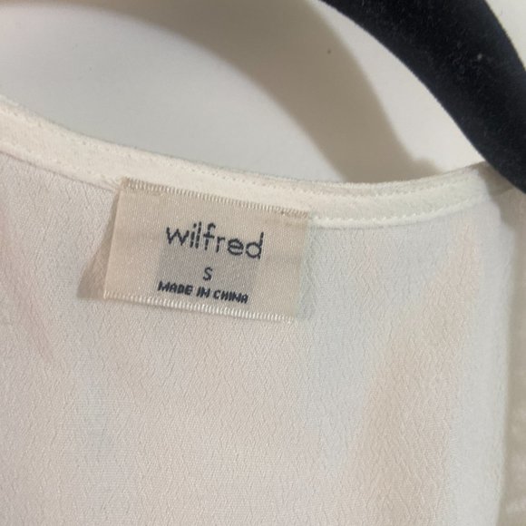 Wilfred Aritzia Romance Me Top Blouse Small White Espace - Picture 2 of 2